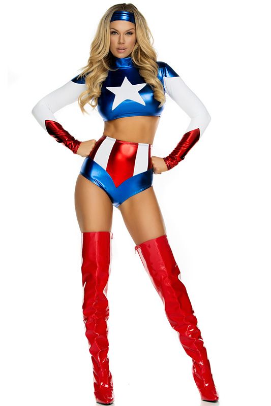 Sexy Captain America Halloween Costumes For Women